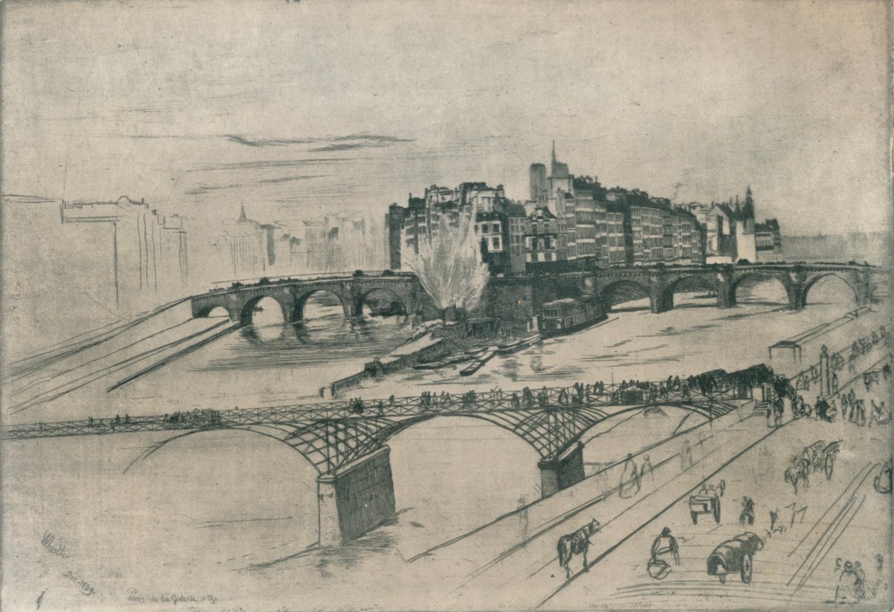 A Ilha da Menção, Paris, 1859, 1904 de James Abbott McNeill Whistler