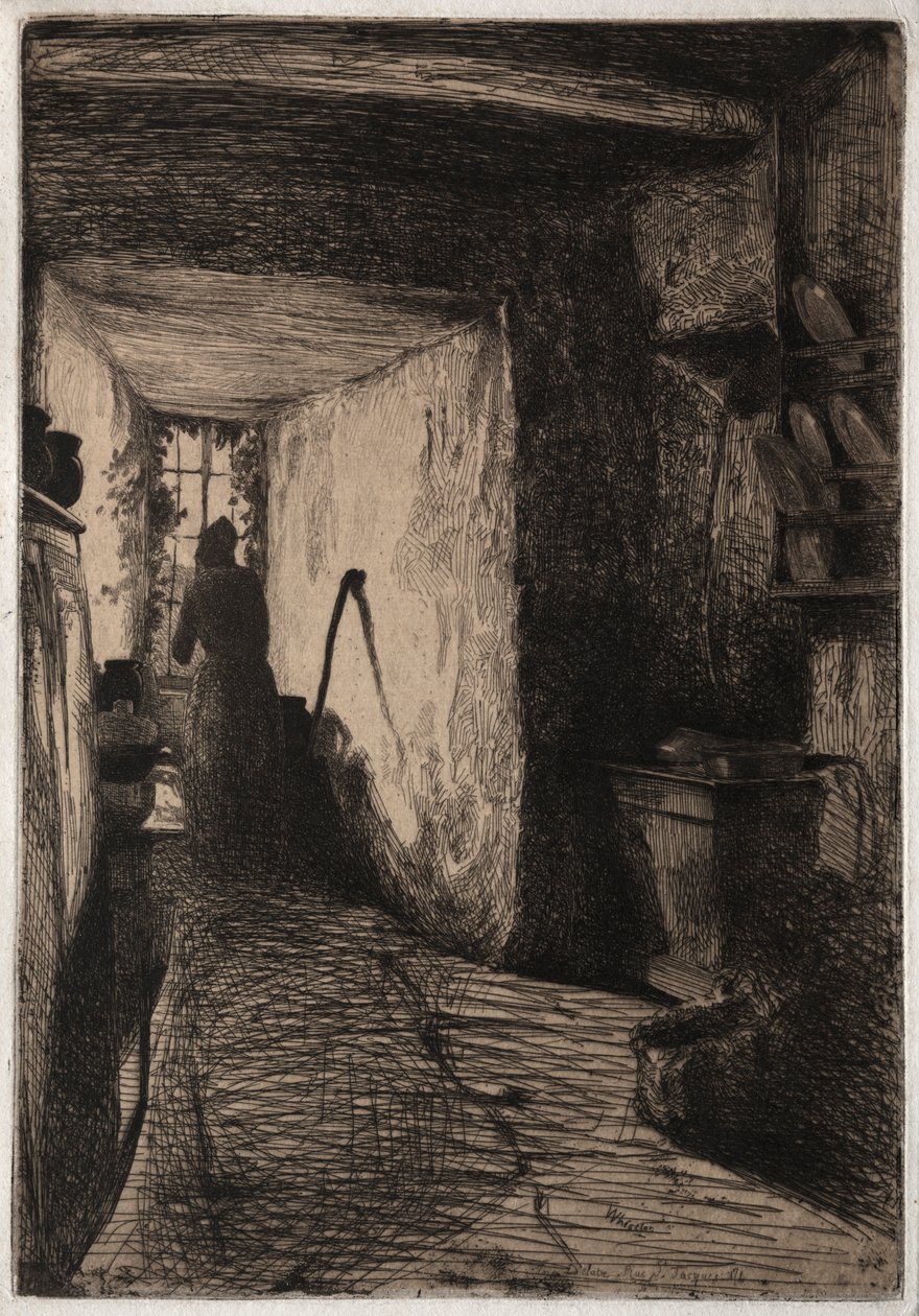 The Kitchen, 1858. de James Abbott McNeill Whistler
