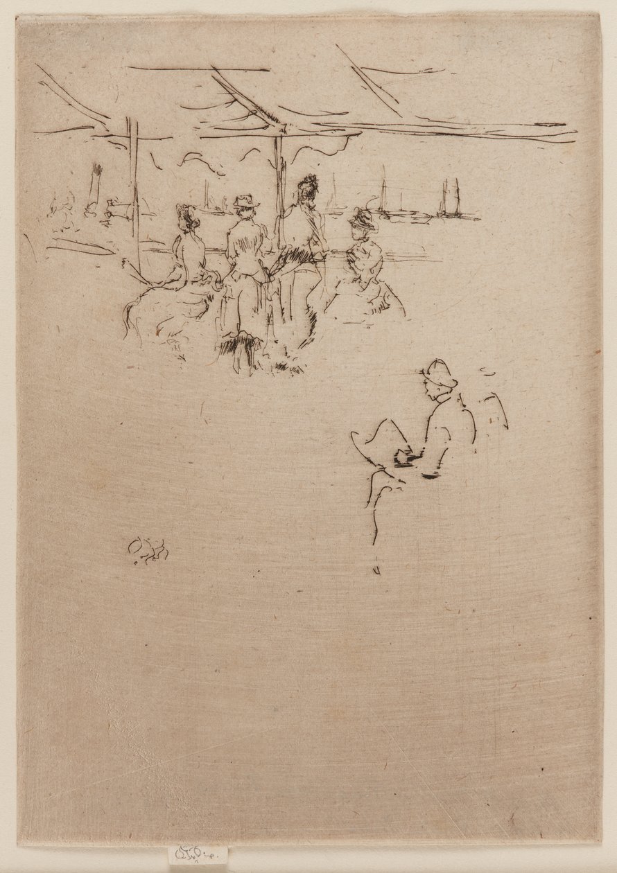 The Landing Stage, Cows, 1887. de James Abbott McNeill Whistler
