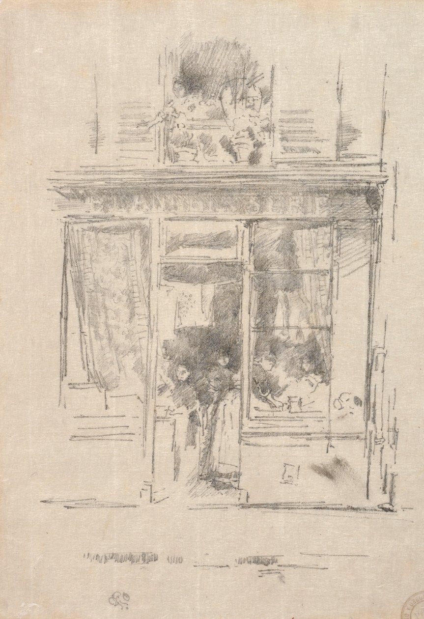 A lavadeira - A lavadeira da Place Dauphine, 1894. de James Abbott McNeill Whistler