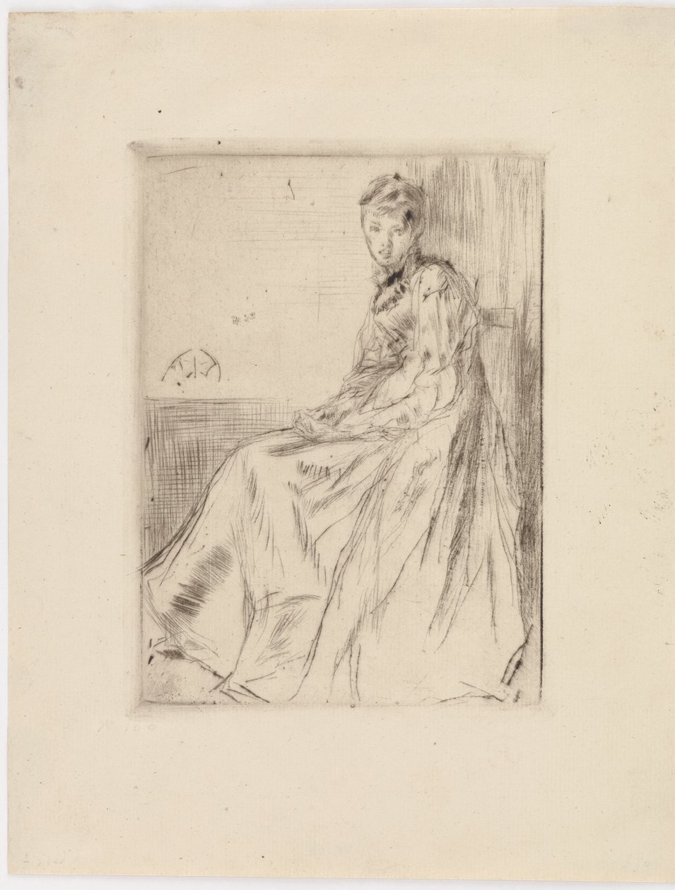 A Carta Matilde, sentada, 1873. de James Abbott McNeill Whistler