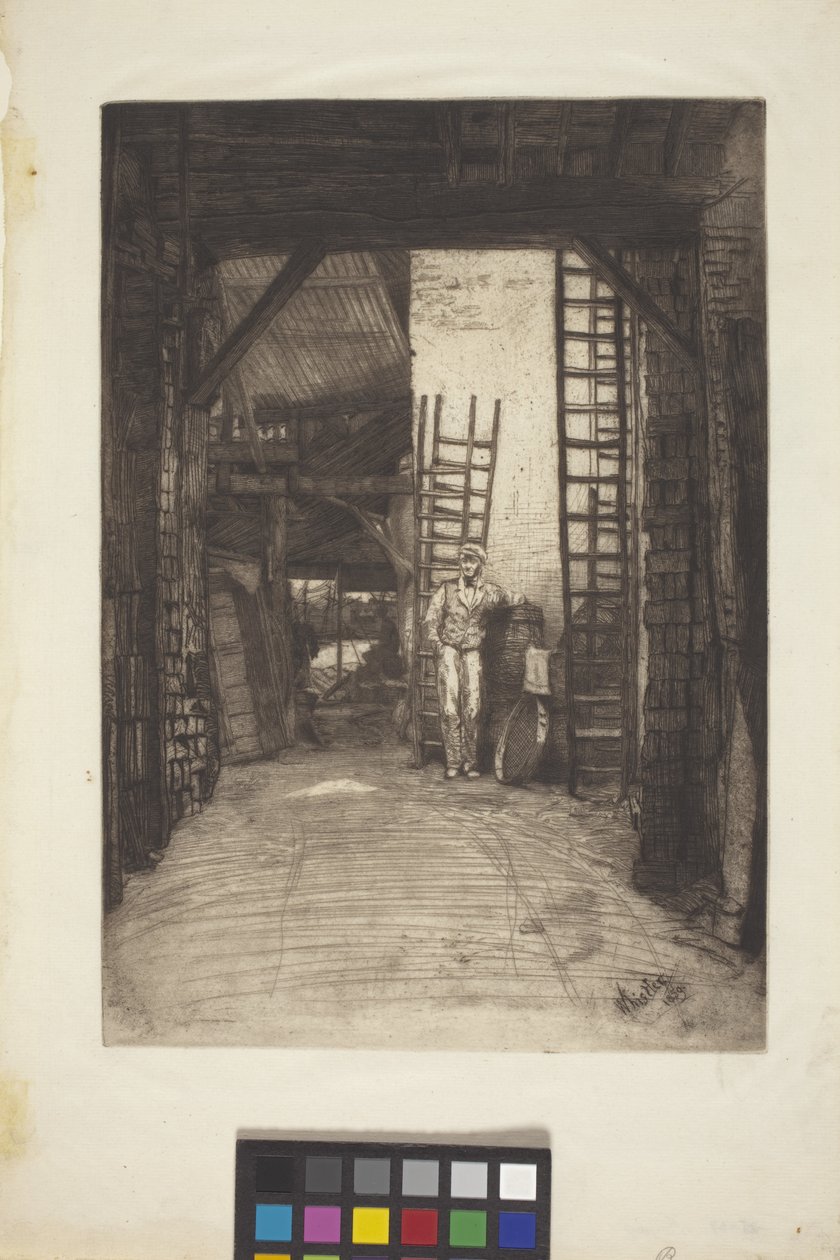 O Lime-Burner (gravura e ponto seco) de James Abbott McNeill Whistler