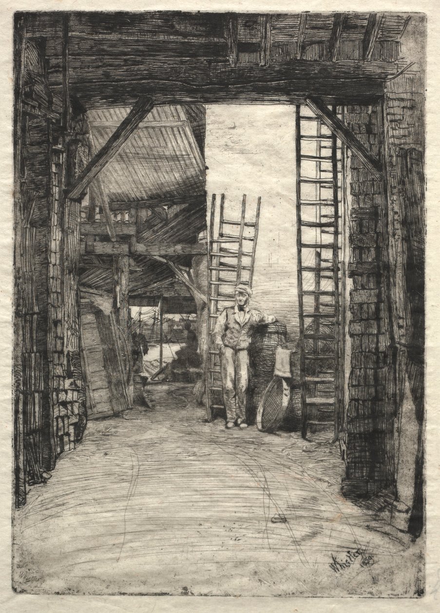 O Queimador de Cal, 1859. de James Abbott McNeill Whistler
