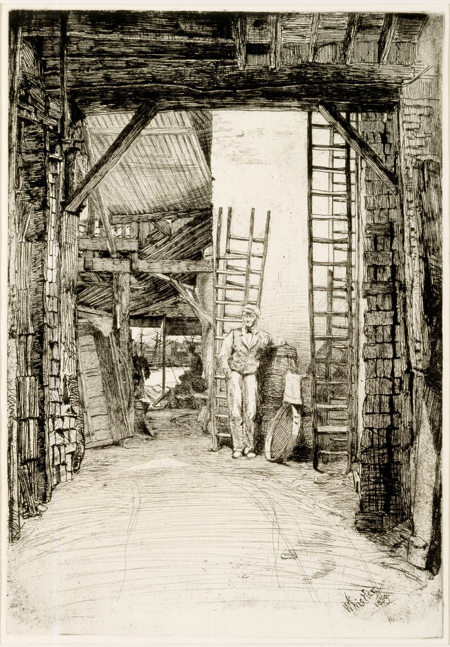 The Lime Burner, 1859 (gravura e ponto de secagem) de James Abbott McNeill Whistler