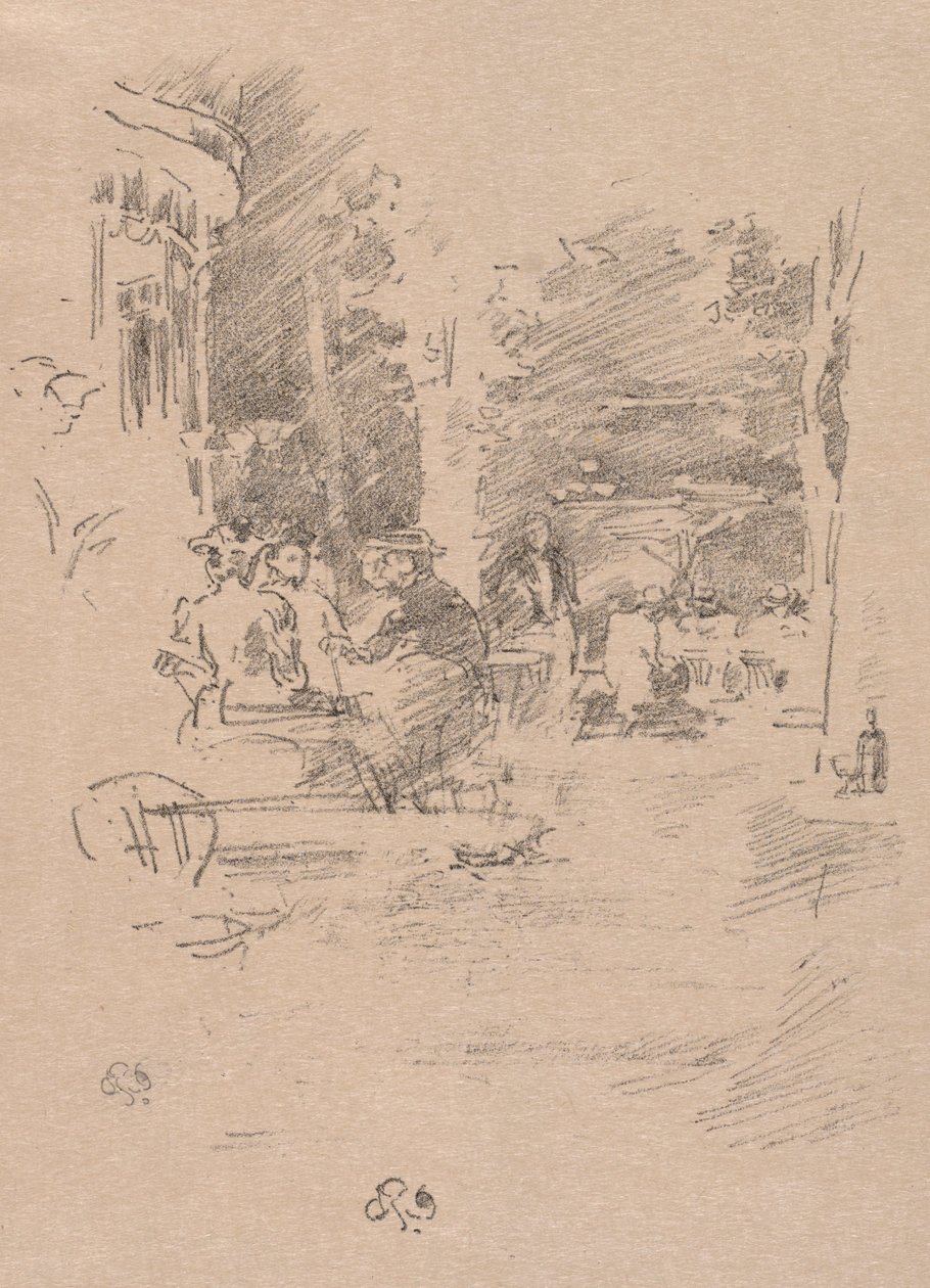 O Litte Café au Bois, 1894. de James Abbott McNeill Whistler