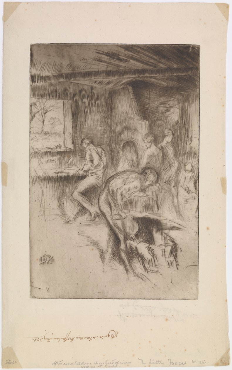 The Little Forge, Liverpool, 1875. de James Abbott McNeill Whistler