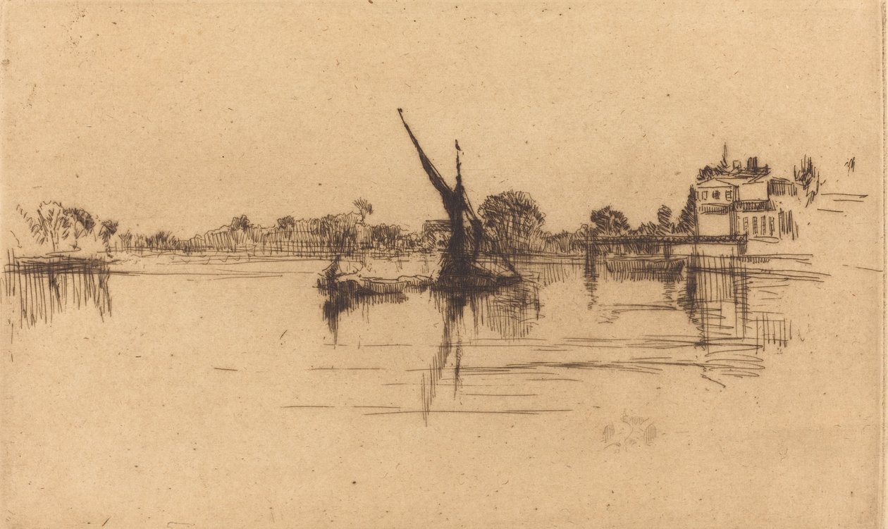 The Little Putney, No.II, 1879. de James Abbott McNeill Whistler