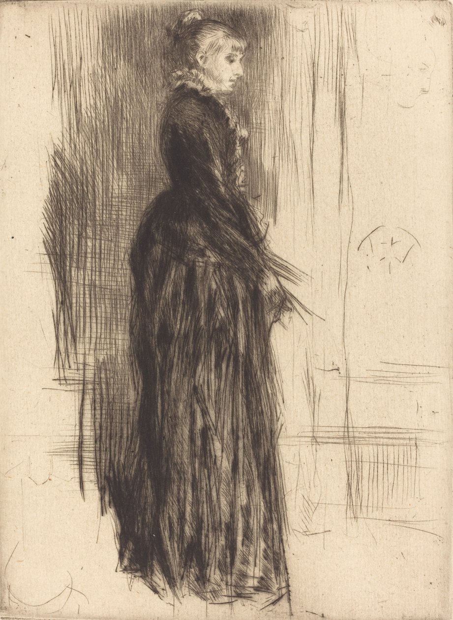 O vestido de veludo, 1873. de James Abbott McNeill Whistler