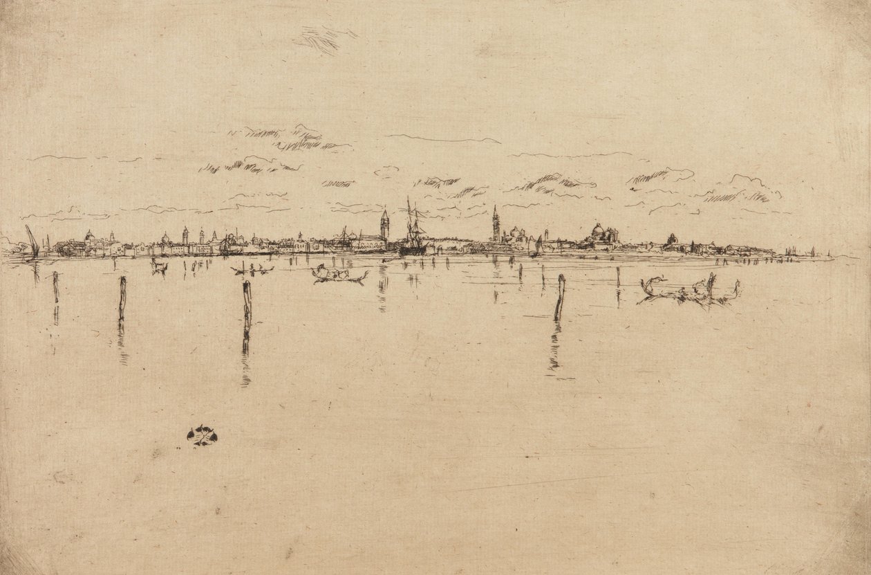 A Pequena Veneza, 1879-1880. de James Abbott McNeill Whistler