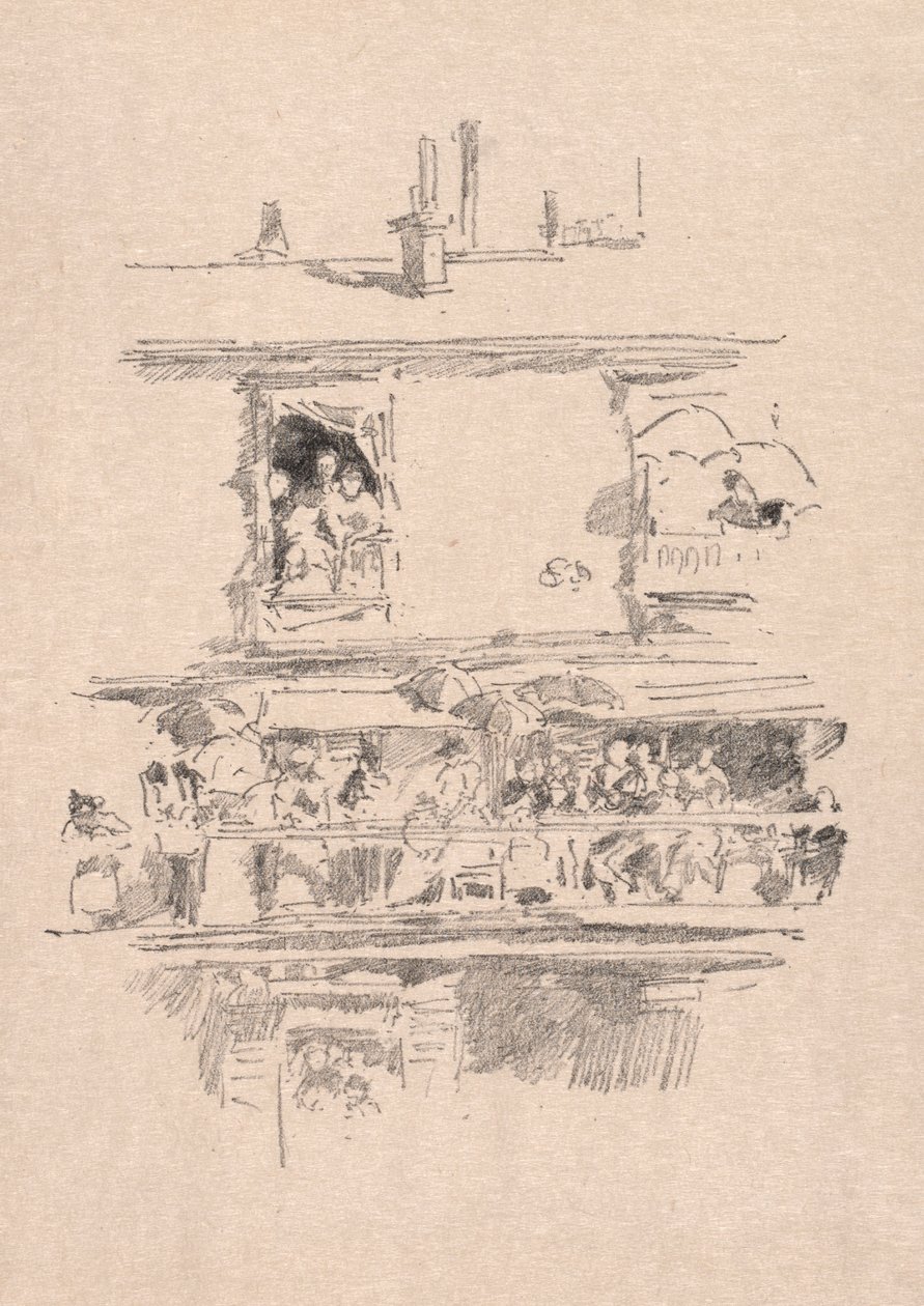 O Balcão Longo, 1894. de James Abbott McNeill Whistler