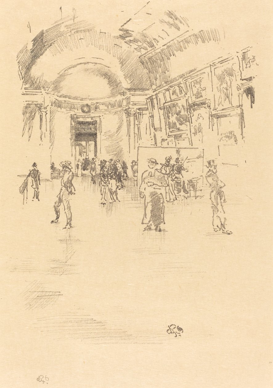 A Galeria Longa, Louvre, 1894. de James Abbott McNeill Whistler