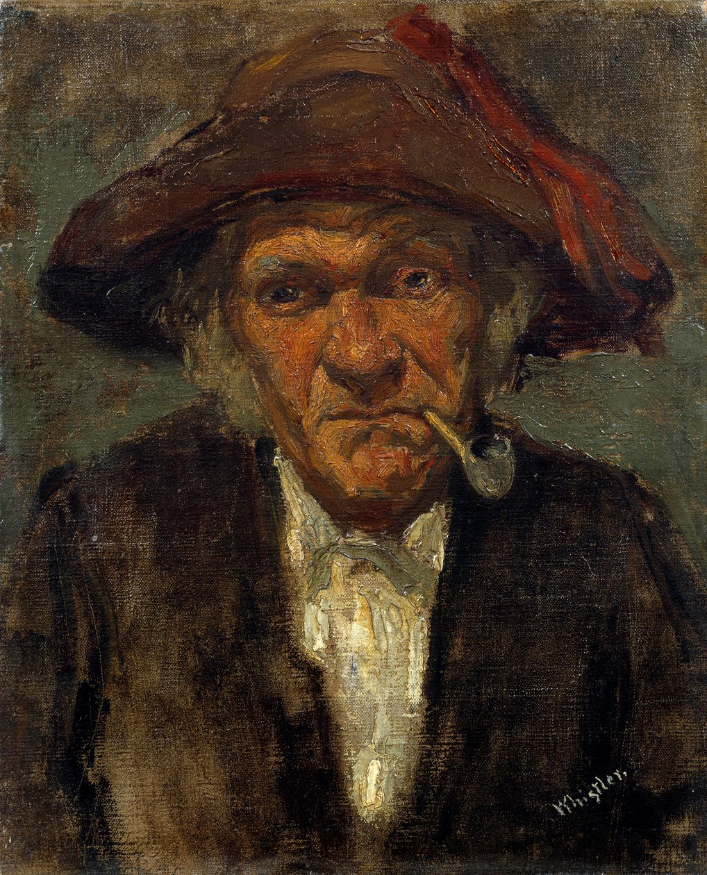 The Man Has The Pipe Painting de James Mac Neil Whistler (1834-1903) de James Abbott McNeill Whistler