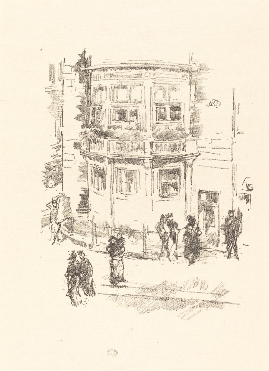 A janela do gerente, Gaiety Theatre, 1896. de James Abbott McNeill Whistler