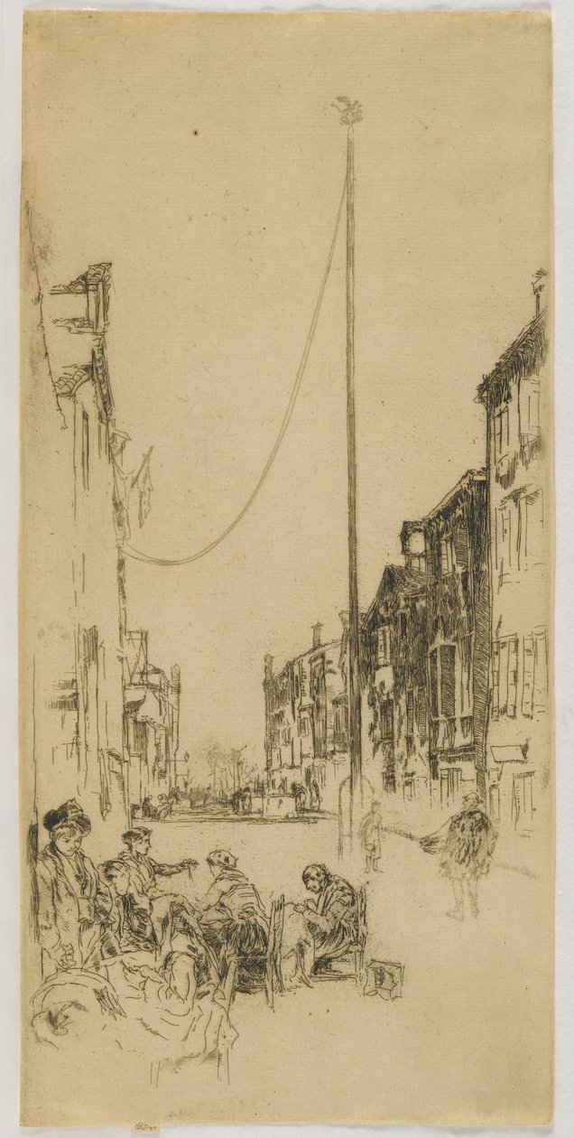 O mastro, 1880 (gravura no papel) de James Abbott McNeill Whistler
