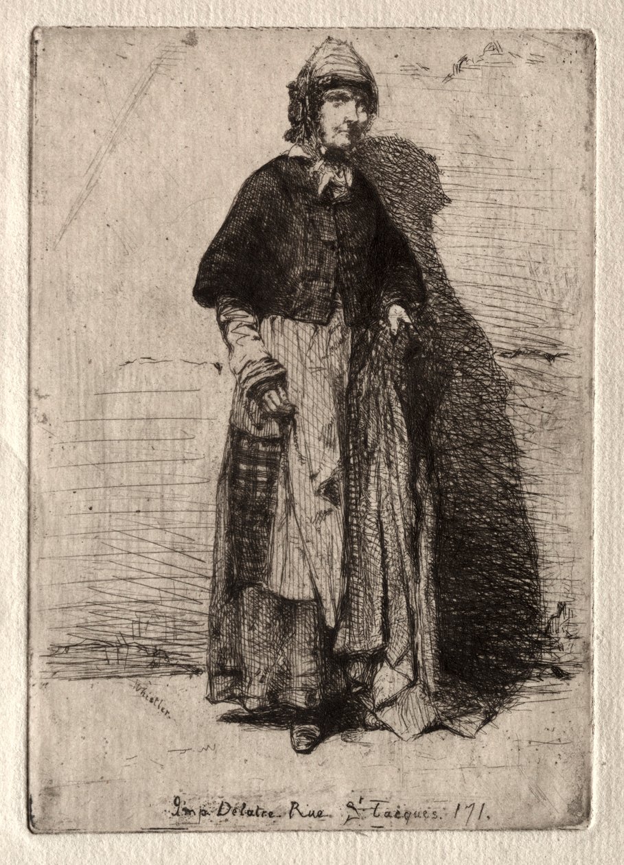 Mãe Gerard, 1858. de James Abbott McNeill Whistler
