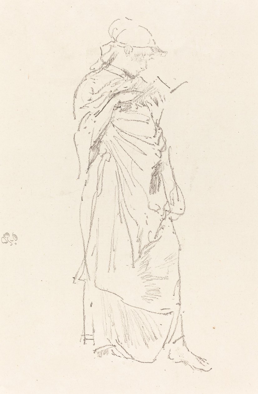 O romance: menina lendo, c. 1889. de James Abbott McNeill Whistler