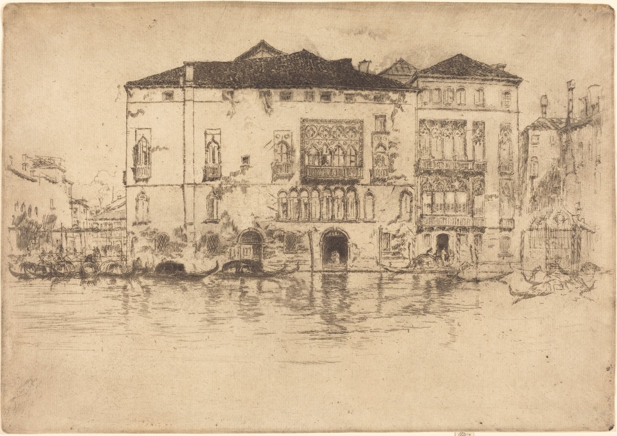 Os Palácios, 1880. de James Abbott McNeill Whistler