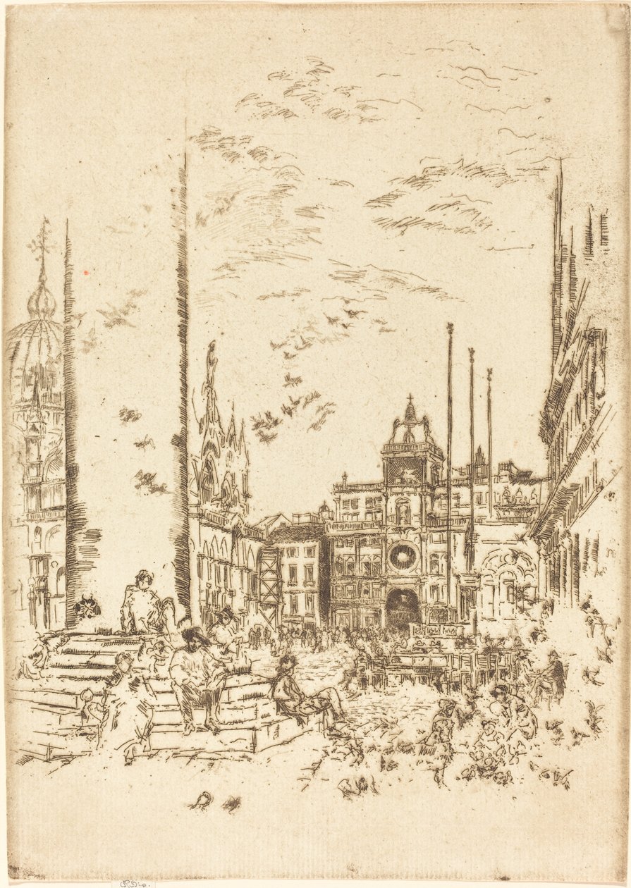 A Piazzetta, 1880. de James Abbott McNeill Whistler