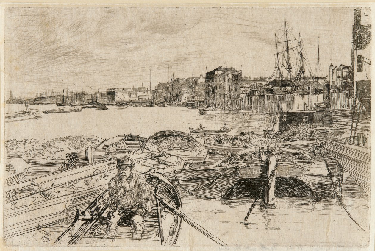 A piscina, 1859. de James Abbott McNeill Whistler