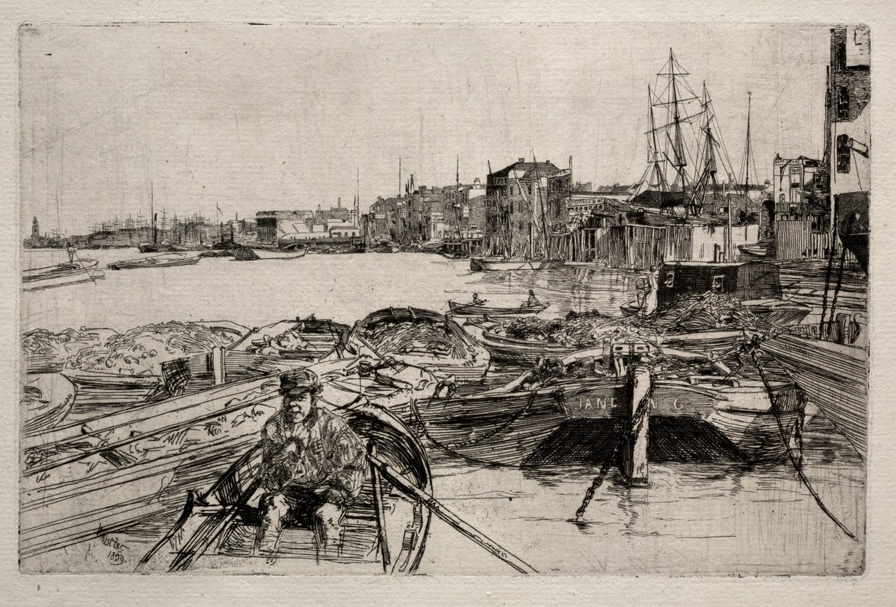 A piscina, 1859. de James Abbott McNeill Whistler