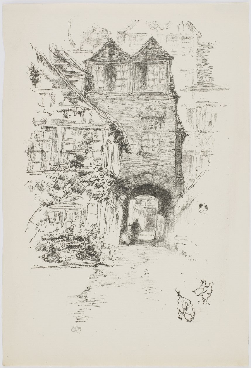 Casa do Padre, Rouen, 1894-95 (litografia sobre papel) de James Abbott McNeill Whistler