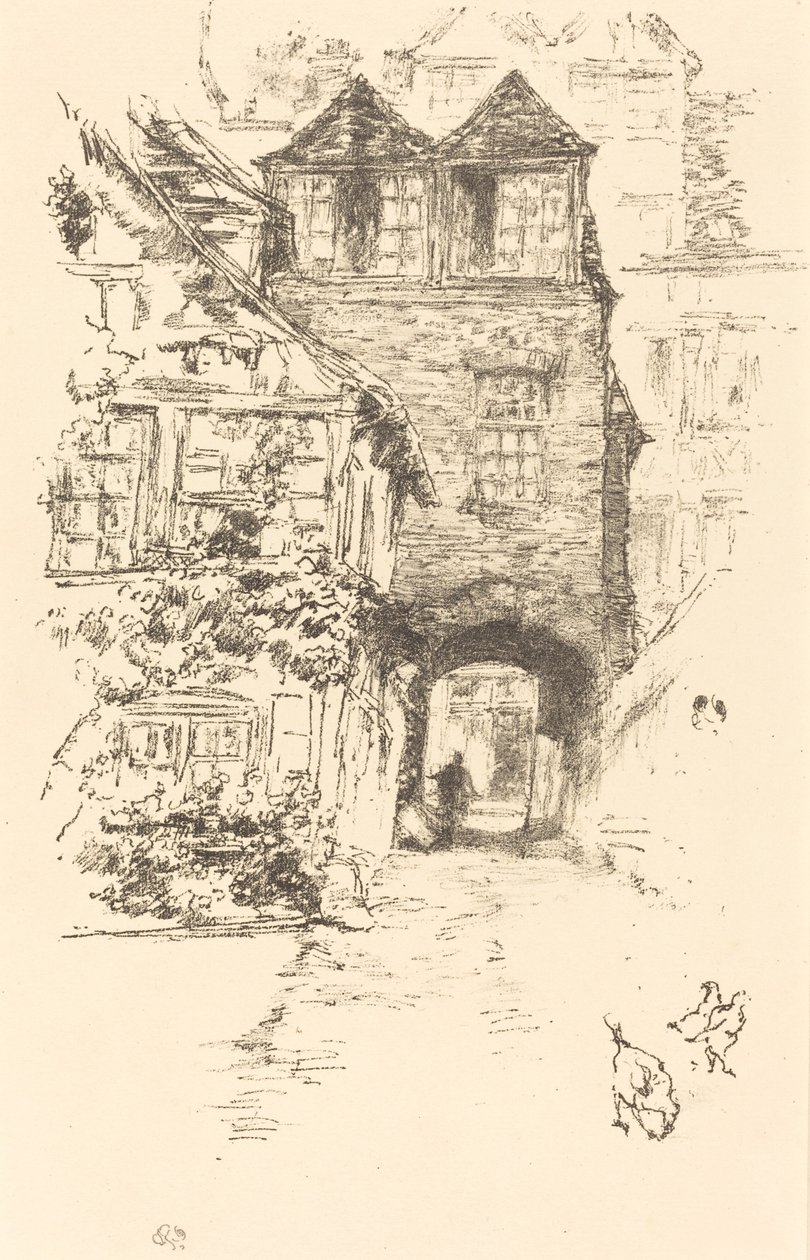 A Casa do Padre, Rouen, 18941895. de James Abbott McNeill Whistler