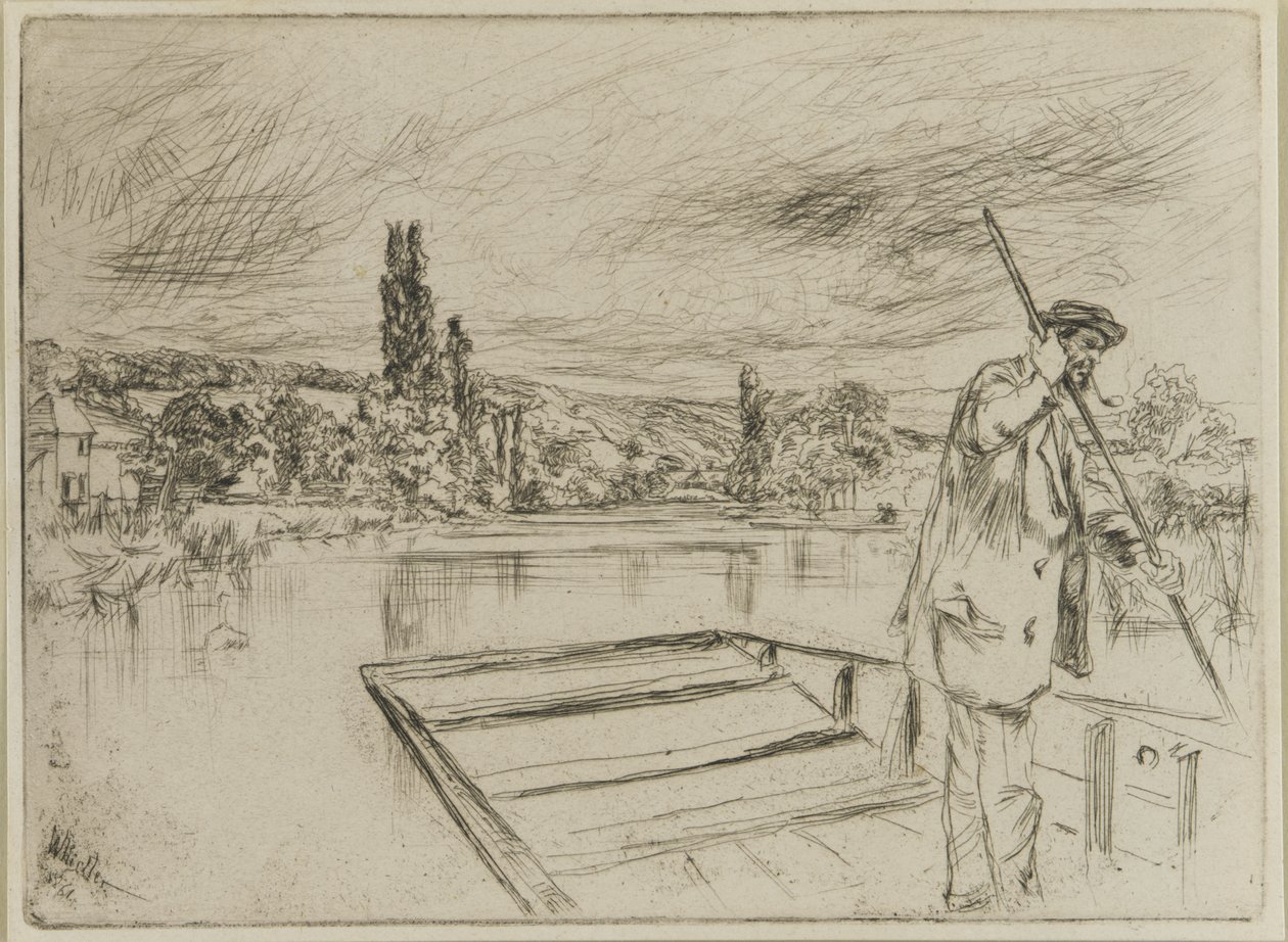 The Punt, 1861 (gravura no papel) de James Abbott McNeill Whistler
