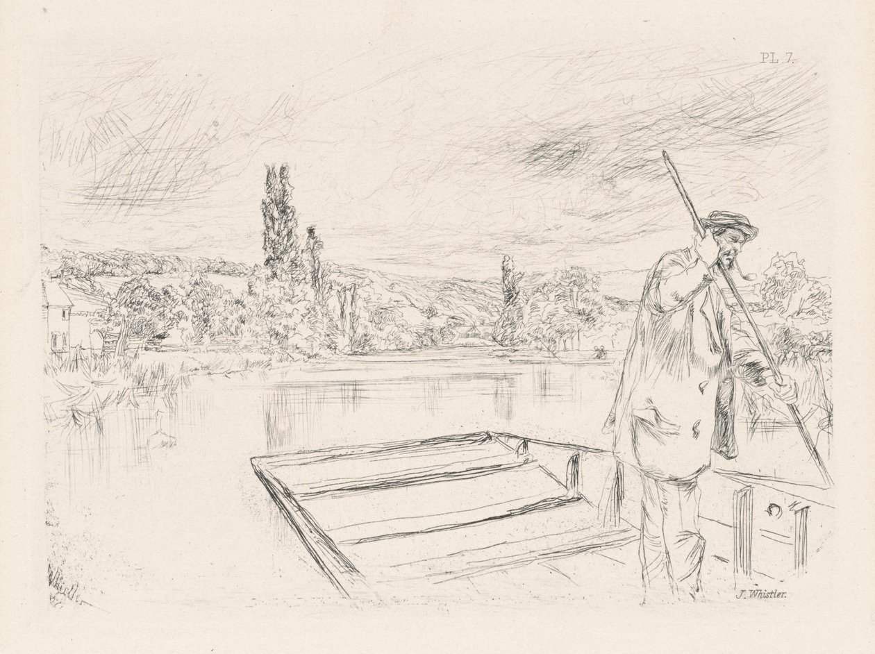 The Punt, 1861 publicou 1862. de James Abbott McNeill Whistler