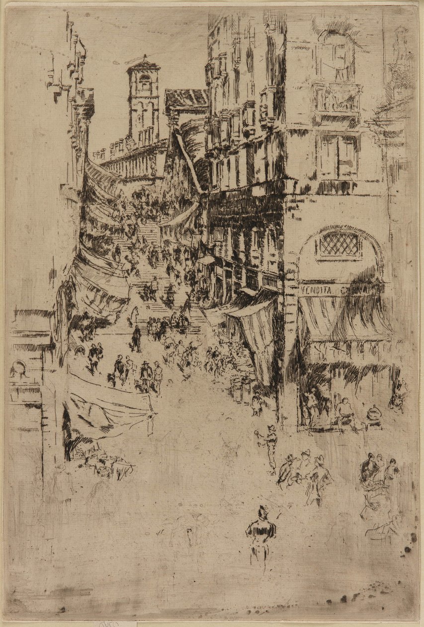 O Rialto, 1879-1880. de James Abbott McNeill Whistler