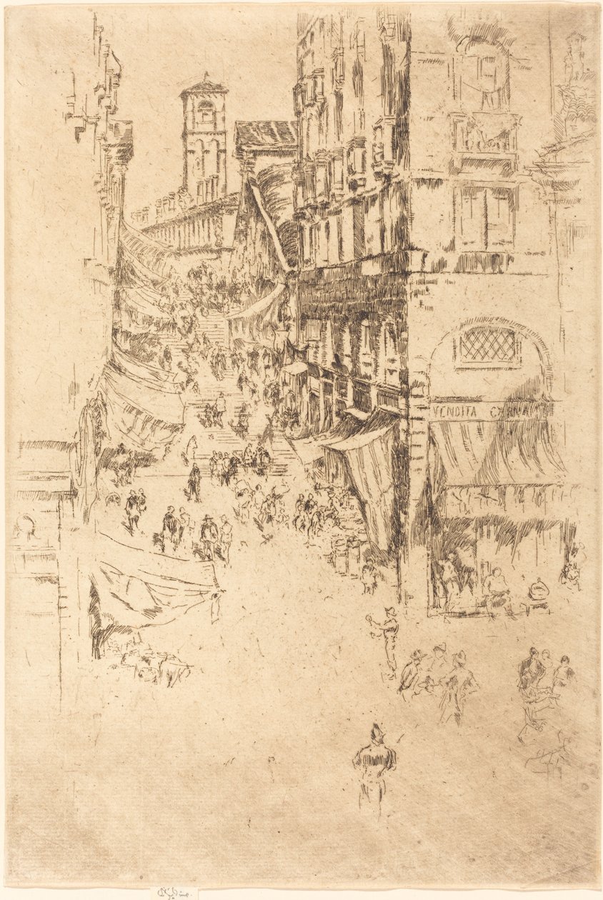 O Rialto, 1880. de James Abbott McNeill Whistler
