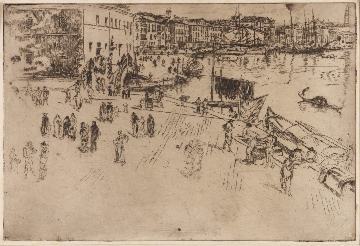 A Riva, 1879-1880. de James Abbott McNeill Whistler