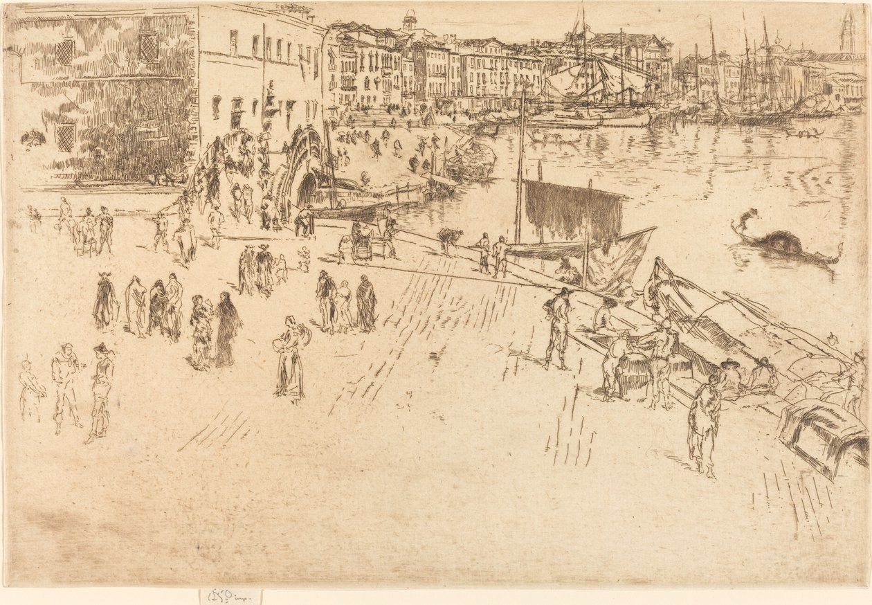 O Riva, No.I, 18791880. de James Abbott McNeill Whistler