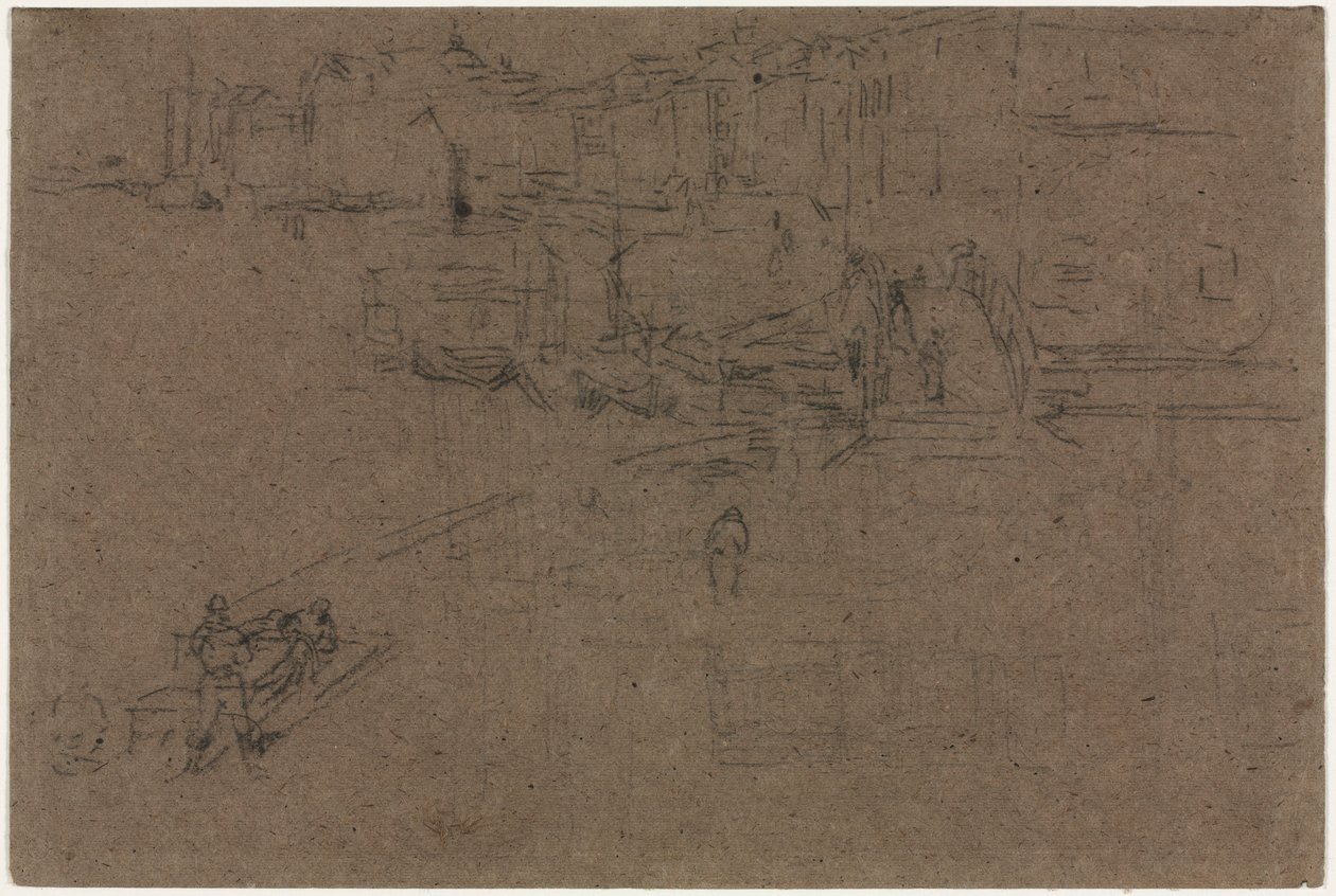 O Riva, Veneza. de James Abbott McNeill Whistler