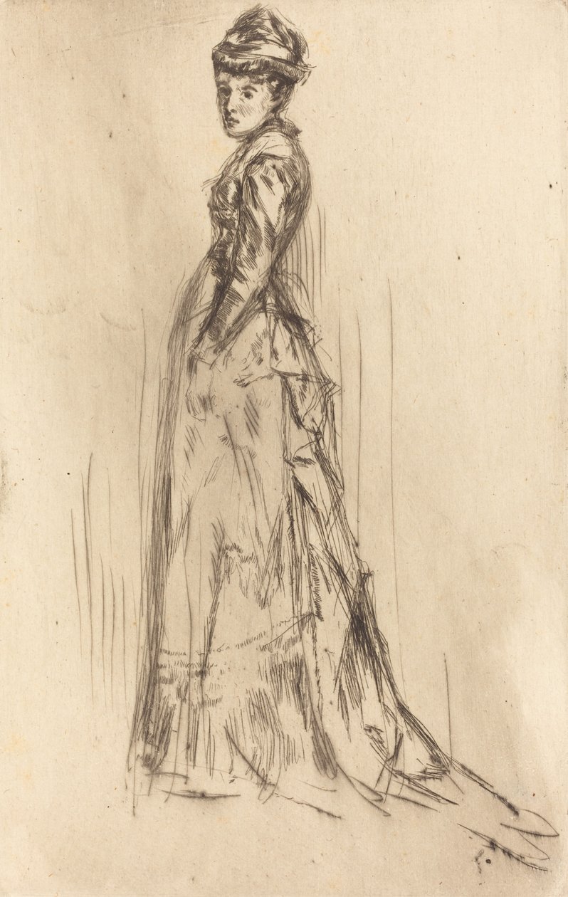 O vestido de seda, c. 1873. de James Abbott McNeill Whistler