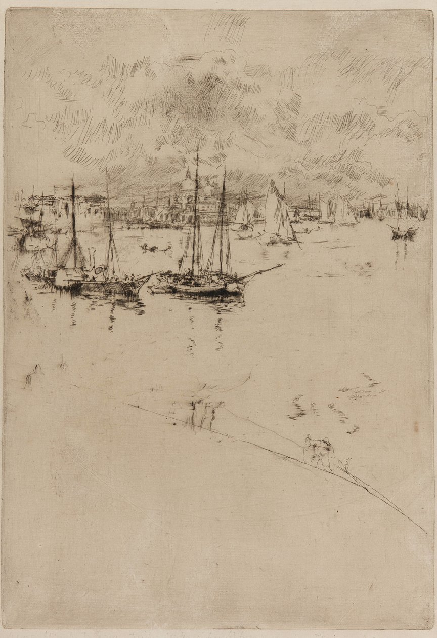 O Barco a Vapor, Veneza, 1879-1880. de James Abbott McNeill Whistler
