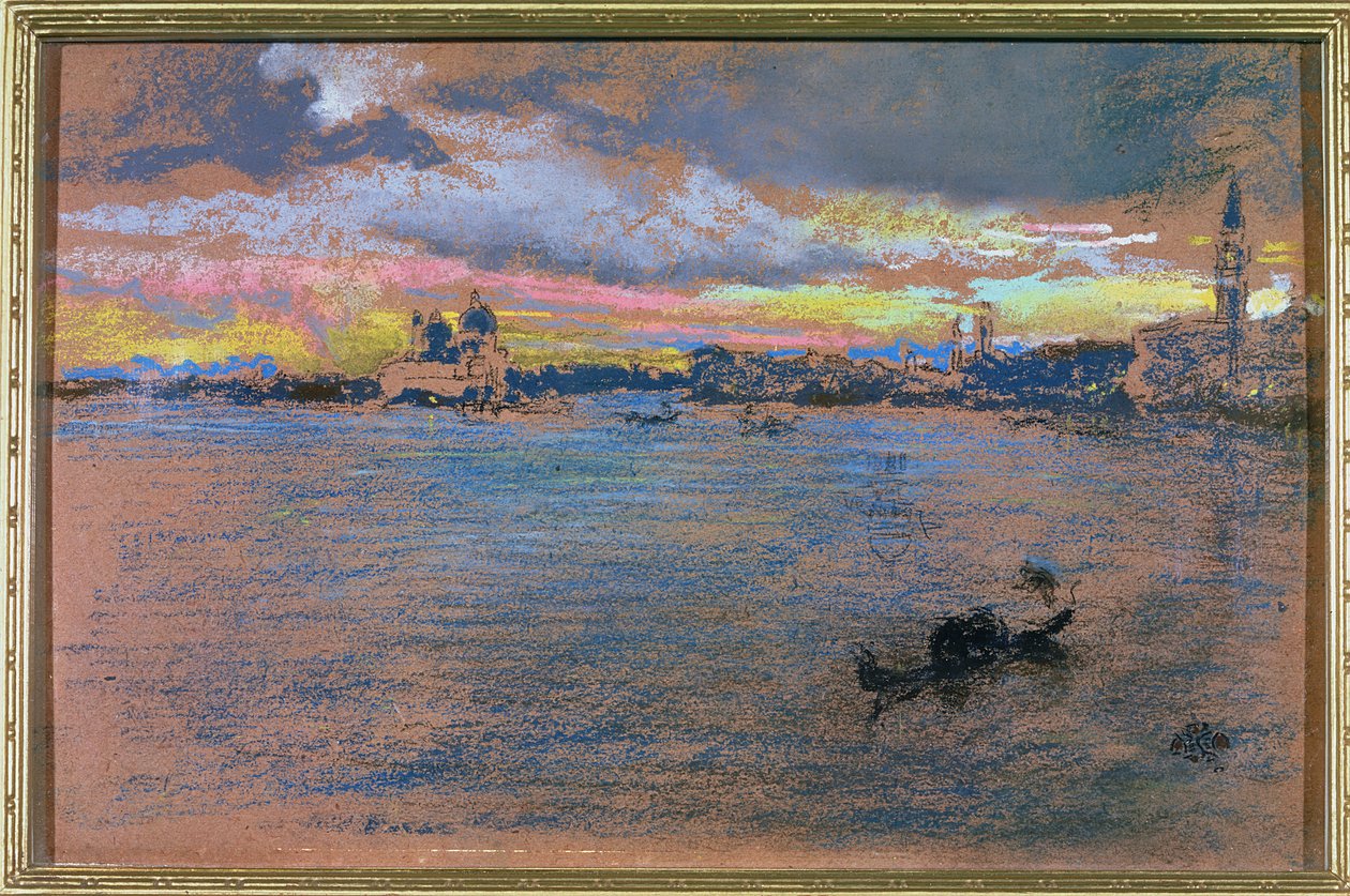 A tempestade - por do sol, 1880 de James Abbott McNeill Whistler