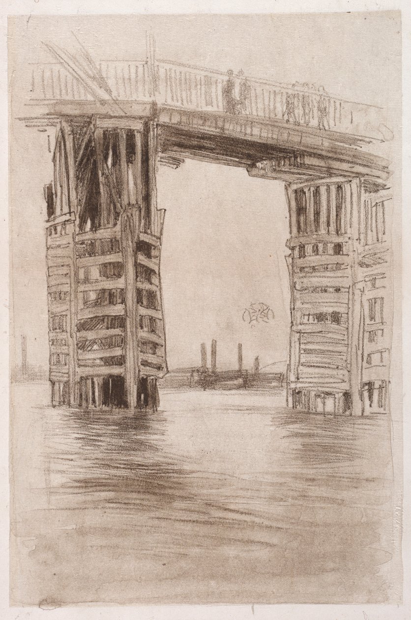 A ponte alta. de James Abbott McNeill Whistler