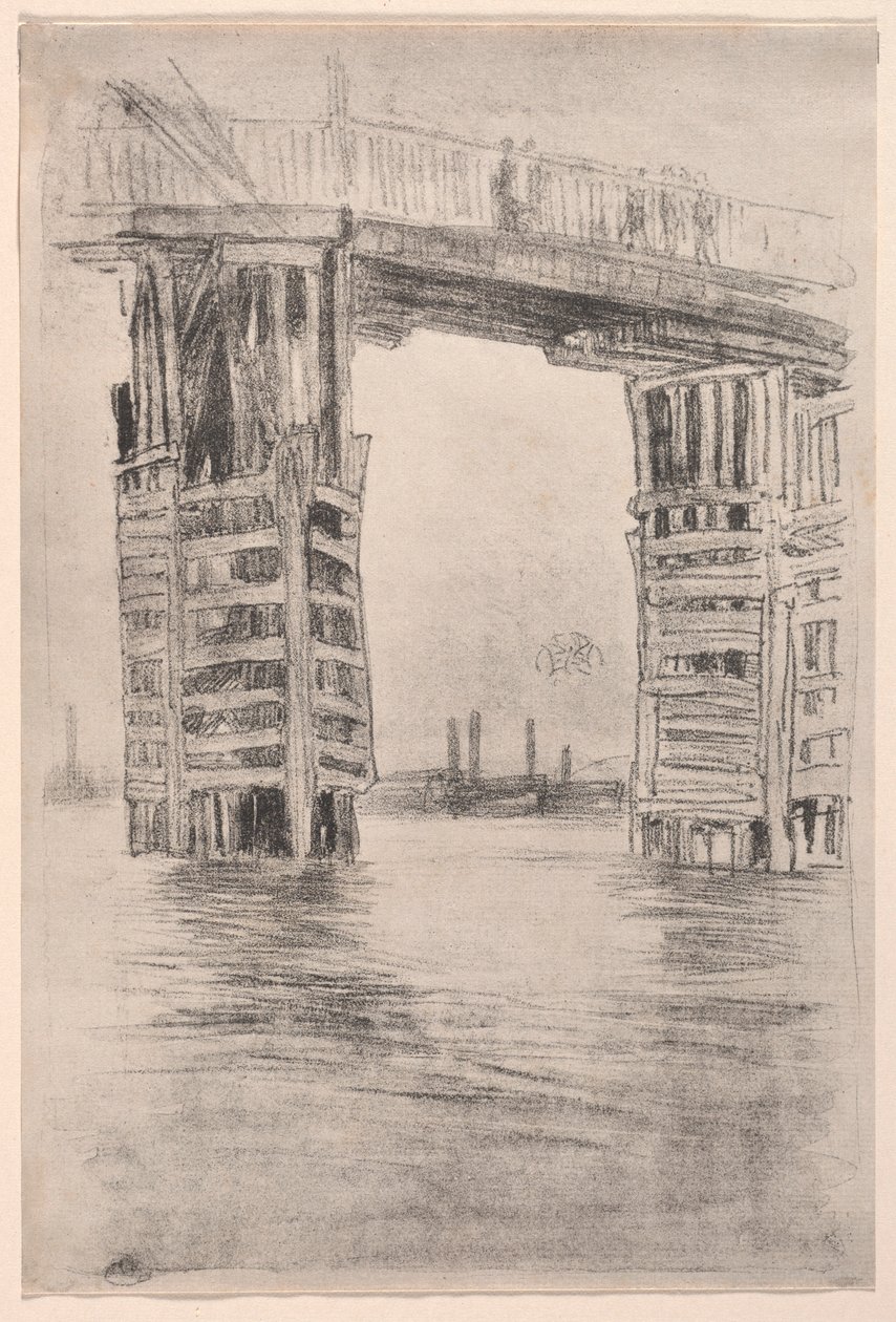 A ponte alta, 1878. de James Abbott McNeill Whistler