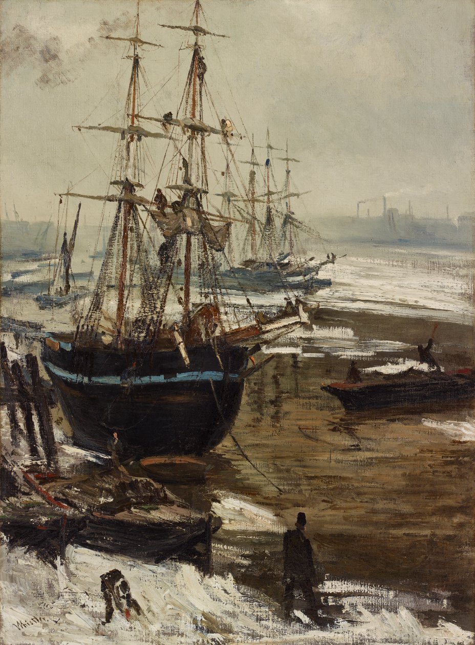 O Tamisa no gelo, 1860. de James Abbott McNeill Whistler