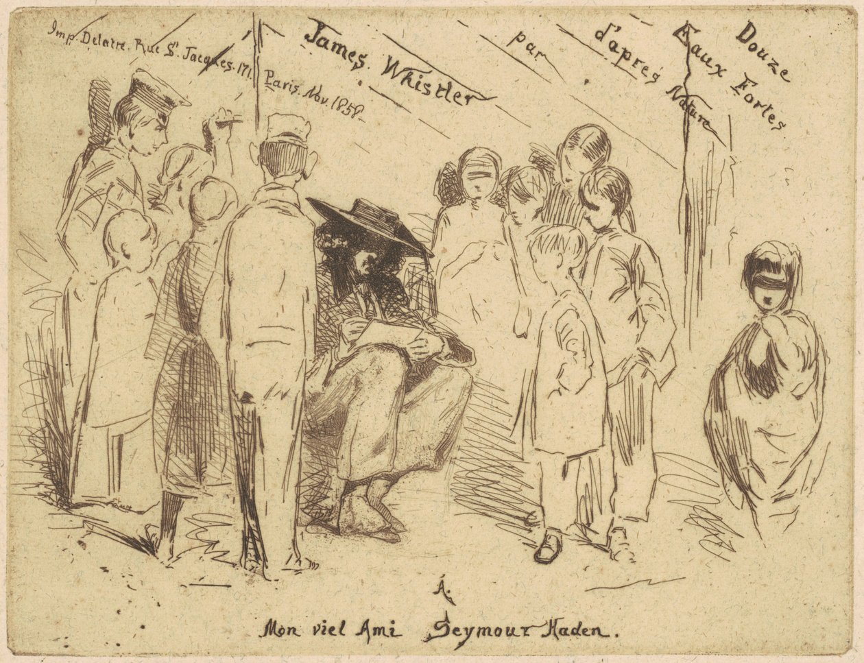 The Title Page for Twelve Etchings after Nature, 1858. de James Abbott McNeill Whistler