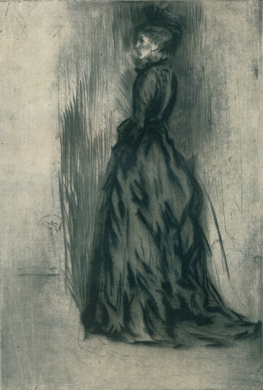 O vestido de veludo Frances Leyland, c1873, 1904 de James Abbott McNeill Whistler