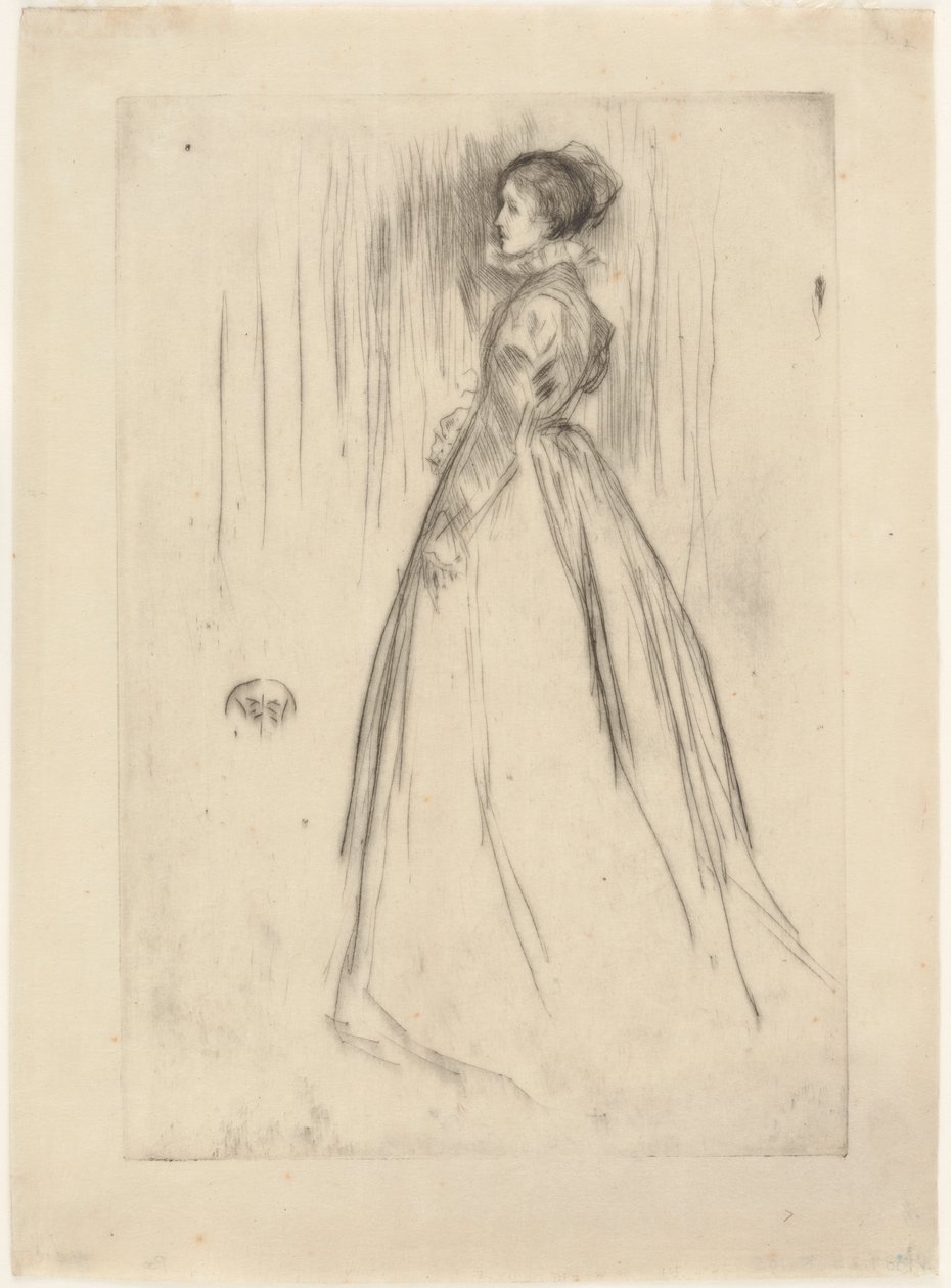 O vestido de veludo Sra. Leyland, 1873. de James Abbott McNeill Whistler