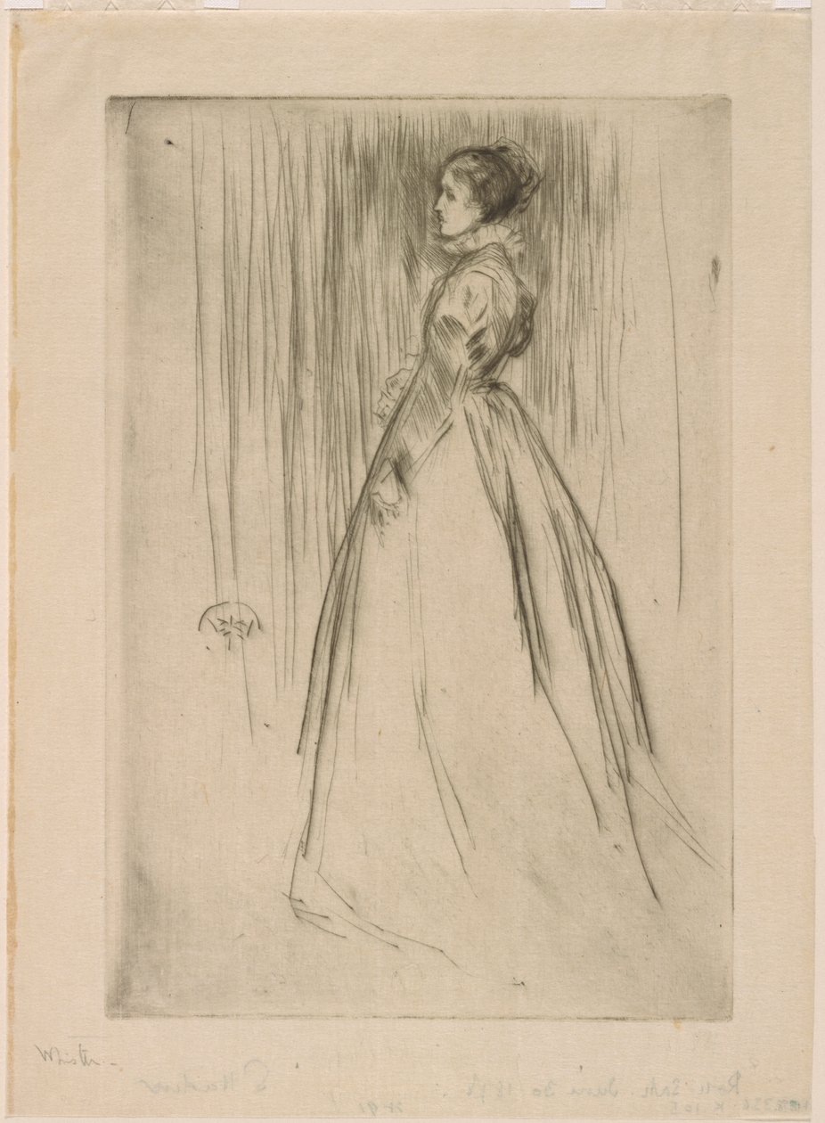 O vestido de veludo Sra. Leyland, 1873. de James Abbott McNeill Whistler