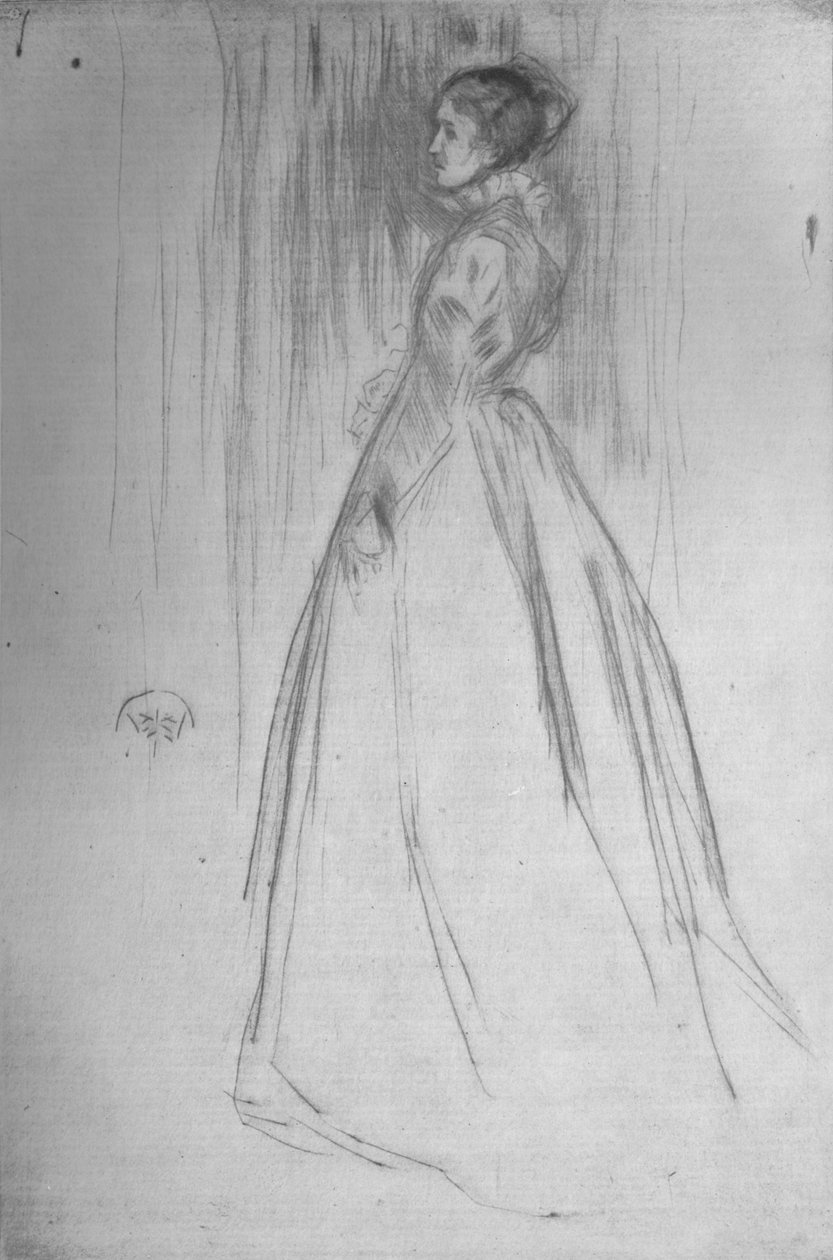 O vestido de veludo Sra. Leyland, 1873, 1904 de James Abbott McNeill Whistler