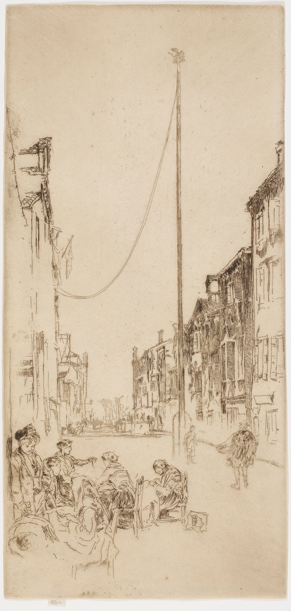 O mastro veneziano, 1879-1880. de James Abbott McNeill Whistler