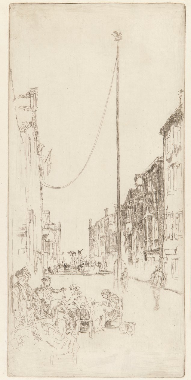 O mastro veneziano, 1879-1880. de James Abbott McNeill Whistler