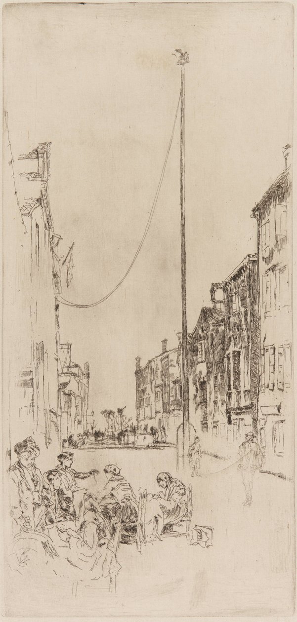 O mastro veneziano, 1879-1880. de James Abbott McNeill Whistler