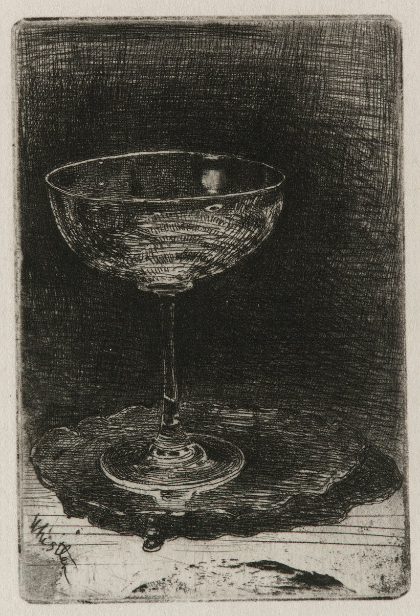O copo de vinho, 1858. de James Abbott McNeill Whistler