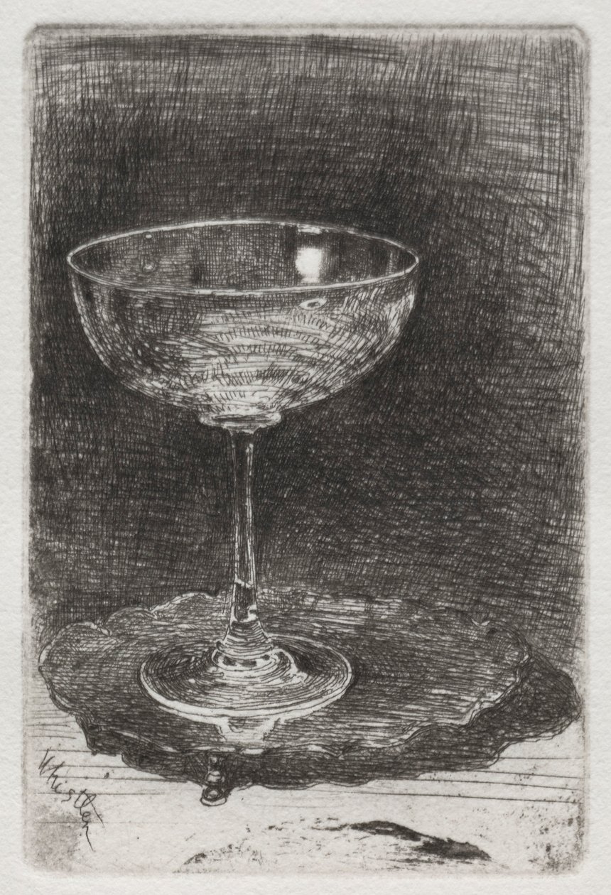 O copo de vinho, 1858. de James Abbott McNeill Whistler