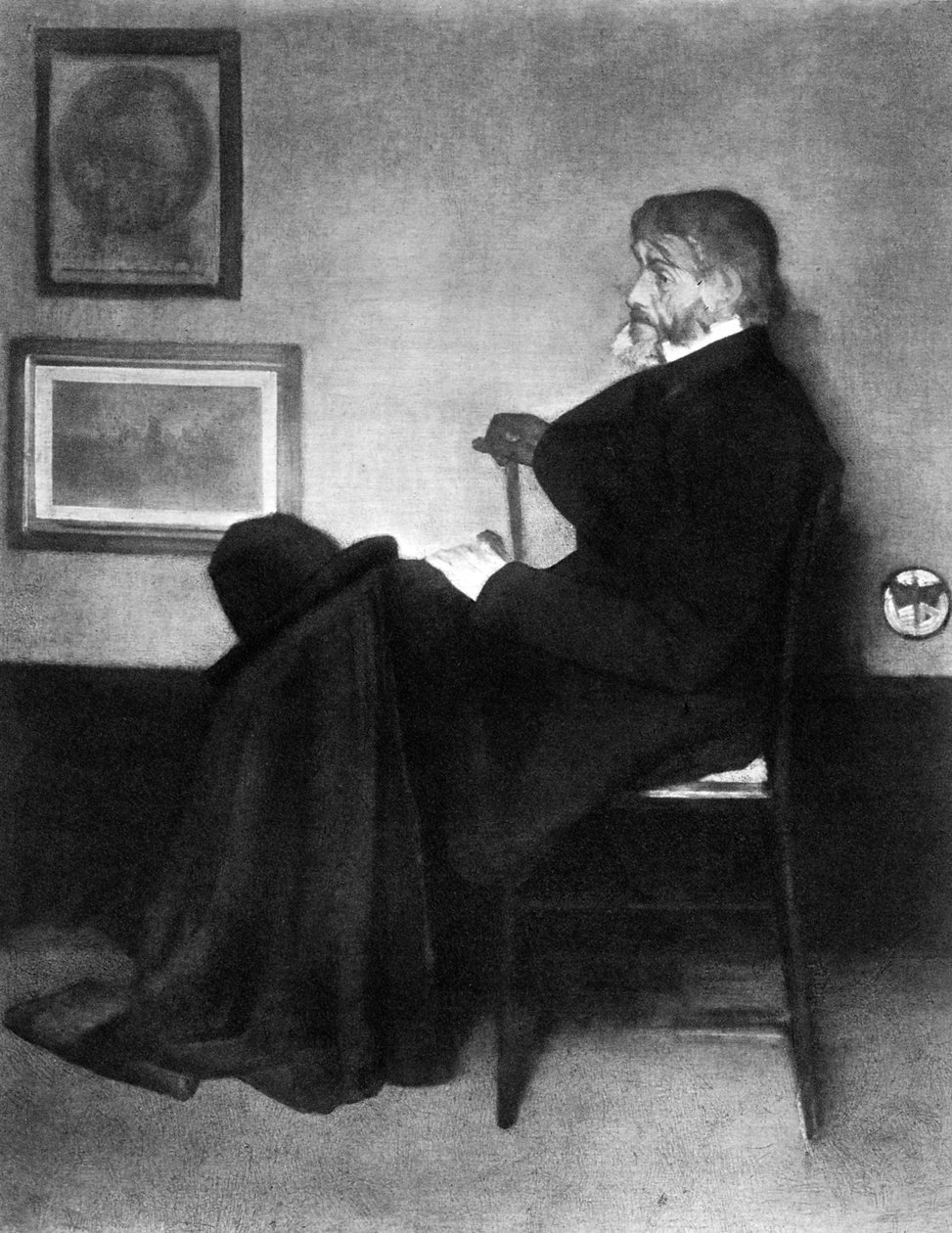 Thomas Carlyle, ensaísta, satirista e historiador escocês, c1873. de James Abbott McNeill Whistler